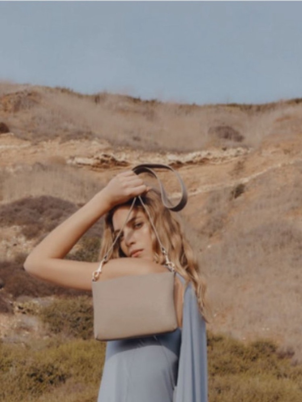 Cuyana Curved Crossbody Pouch Bag in Stone - Picture 11 of 11